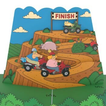 ATV Racer 3D Pop Up Card