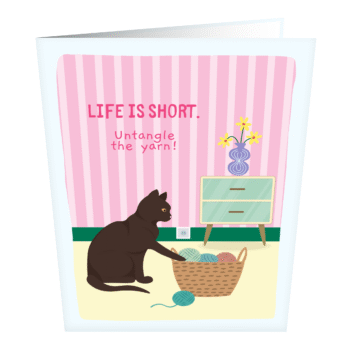 Black Cat Greeting Card