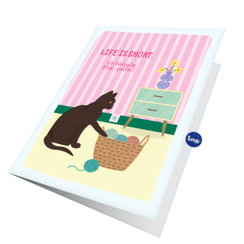 Black Cat Greeting Card
