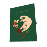 Cat with Sock Greeting Card