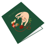 Cat with Sock Greeting Card