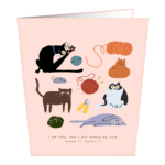 Cat with Yarn Greeting Card