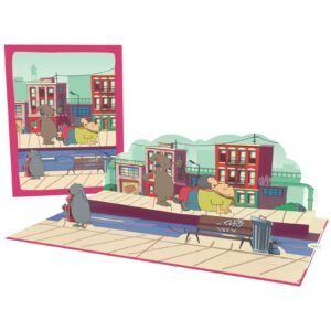 Dog Walking 3D Pop Up Card