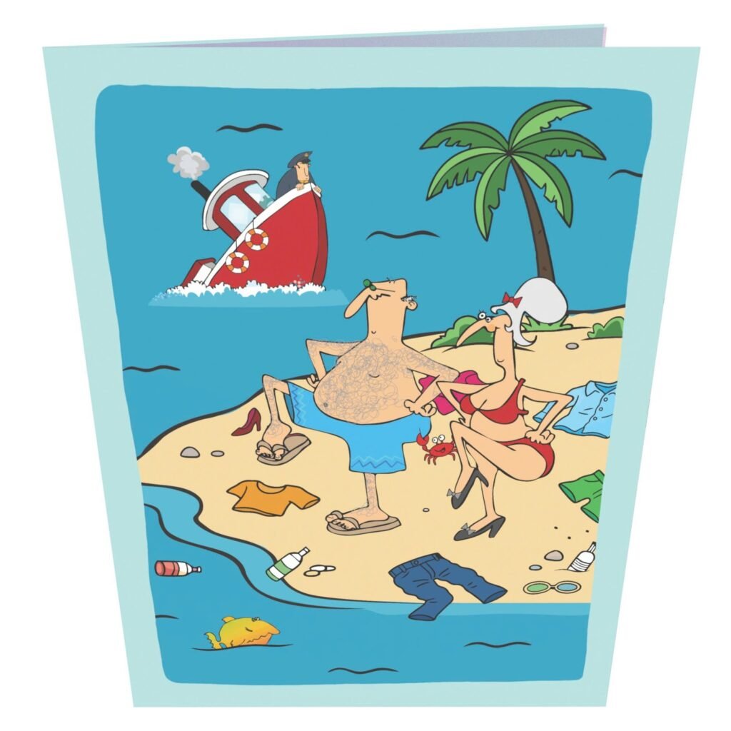 Excercise On Beach 3D Pop Up Card