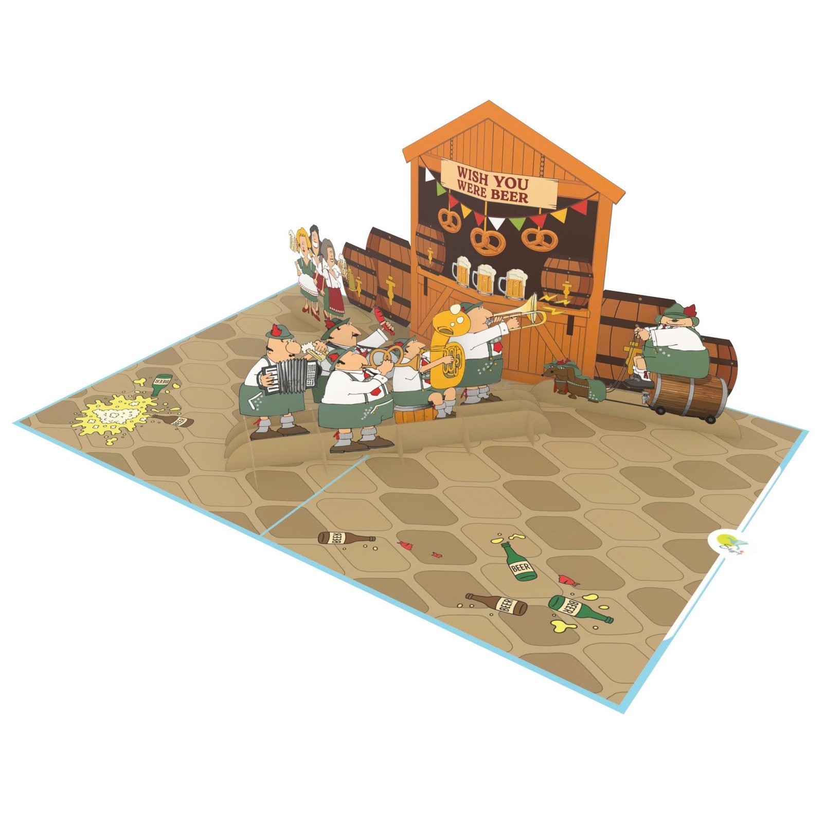 German Band 3D Pop Up Card German Band 3D Pop Up Card