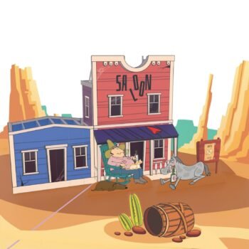 hill billy with pets 3d pop up card (4)