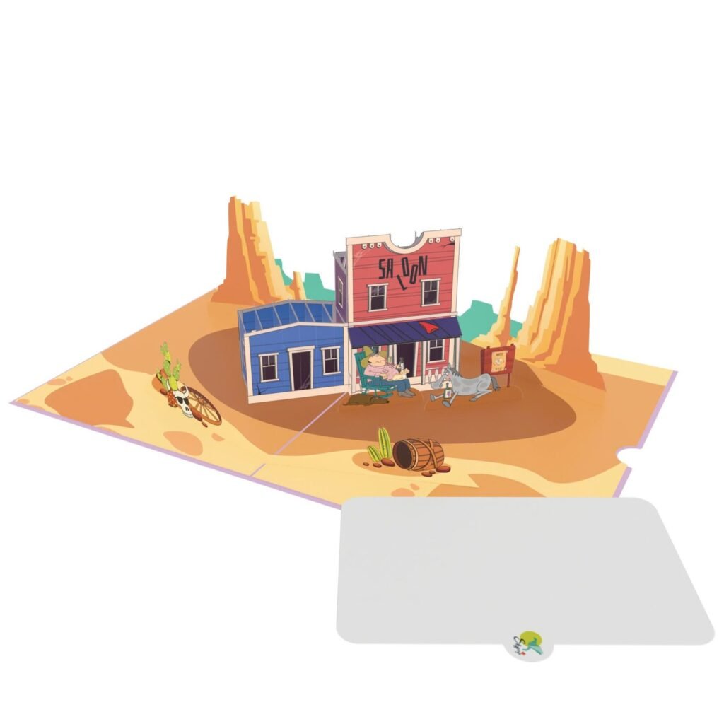 hill billy with pets 3d pop up card (5)