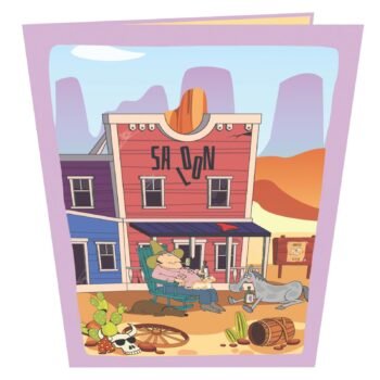 hill billy with pets 3d pop up card (8)