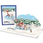Ice Skaters 3D Pop Up Card