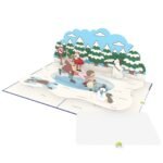 Ice Skaters 3D Pop Up Card