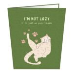 Lazily Cat Greeting Card