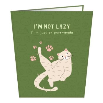 Lazily Cat Greeting Card
