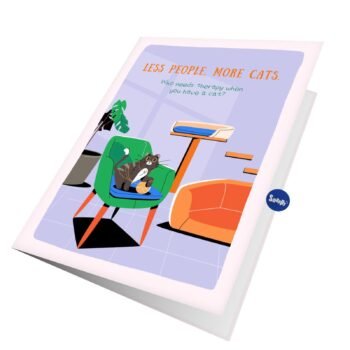 Less People More Cats Greeting Card