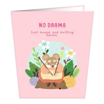 Mice Love Knitting Greeting Card