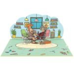 Nail Woman 3D Pop Up Card