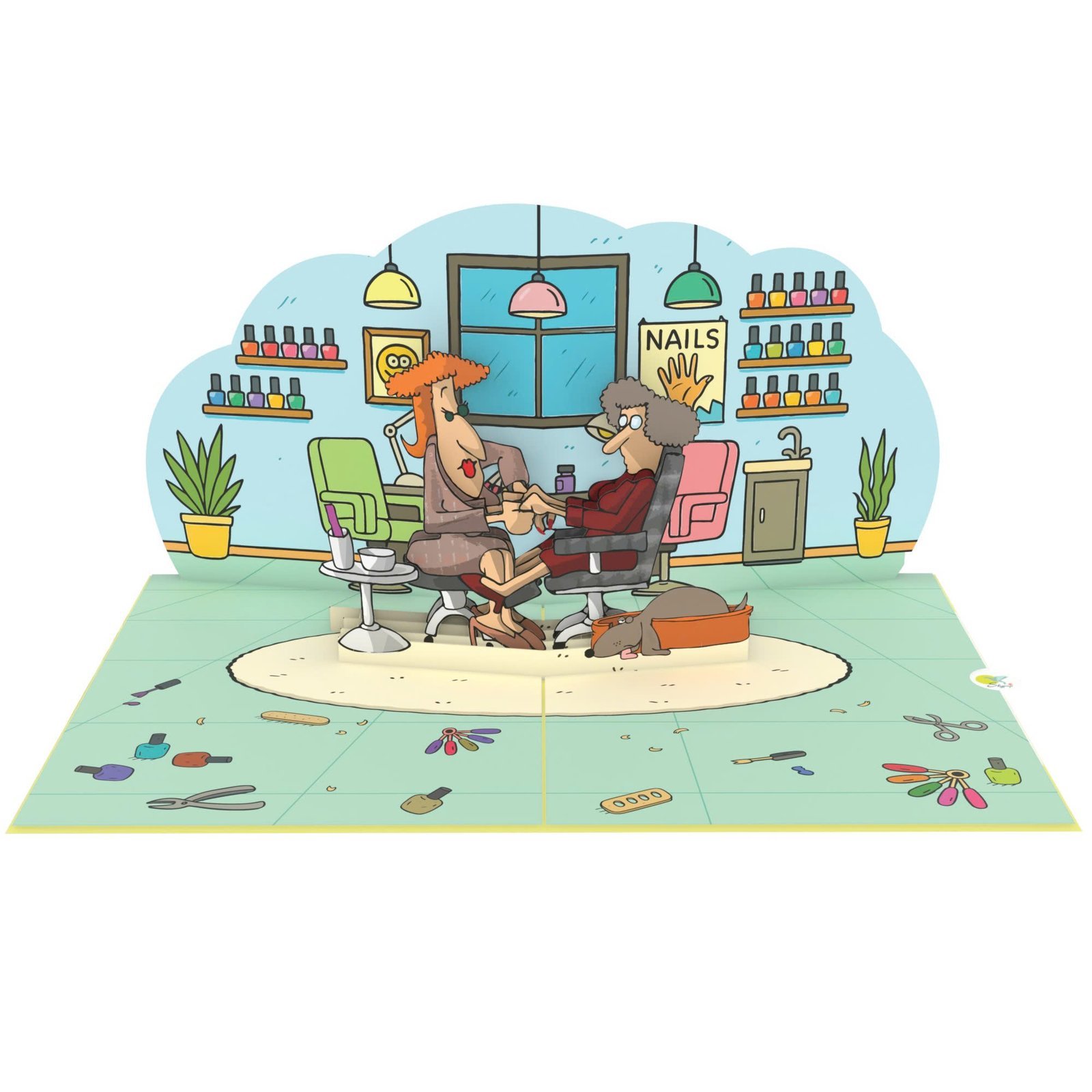 Nail Woman 3D Pop Up Card Nail Woman 3D Pop Up Card