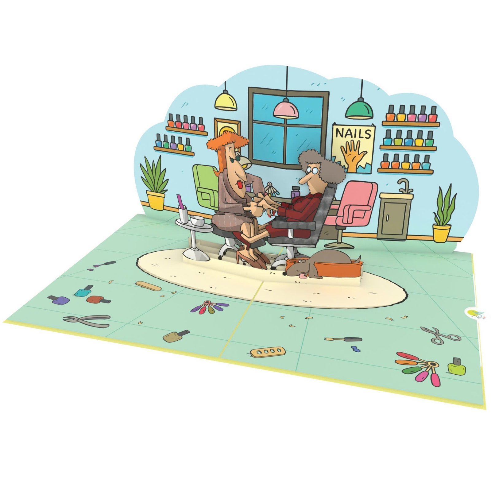 Nail Woman 3D Pop Up Card Nail Woman 3D Pop Up Card