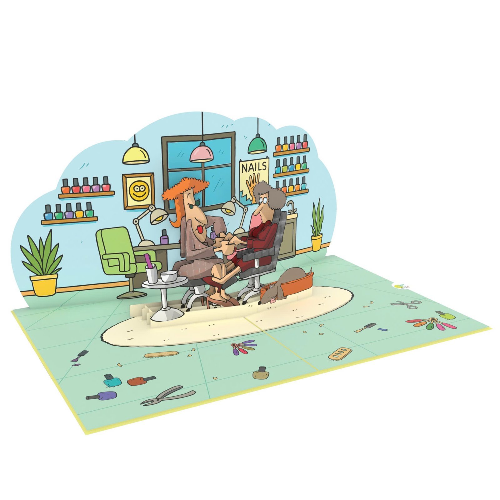 Nail Woman 3D Pop Up Card Nail Woman 3D Pop Up Card