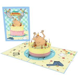Naked Birthday Man 3D Pop Up Card