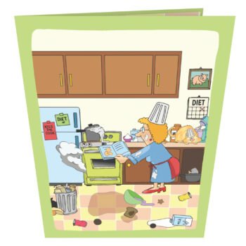 Oven Woman 3D Pop Up Card
