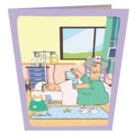 Sick Patient 3D Pop Up Card