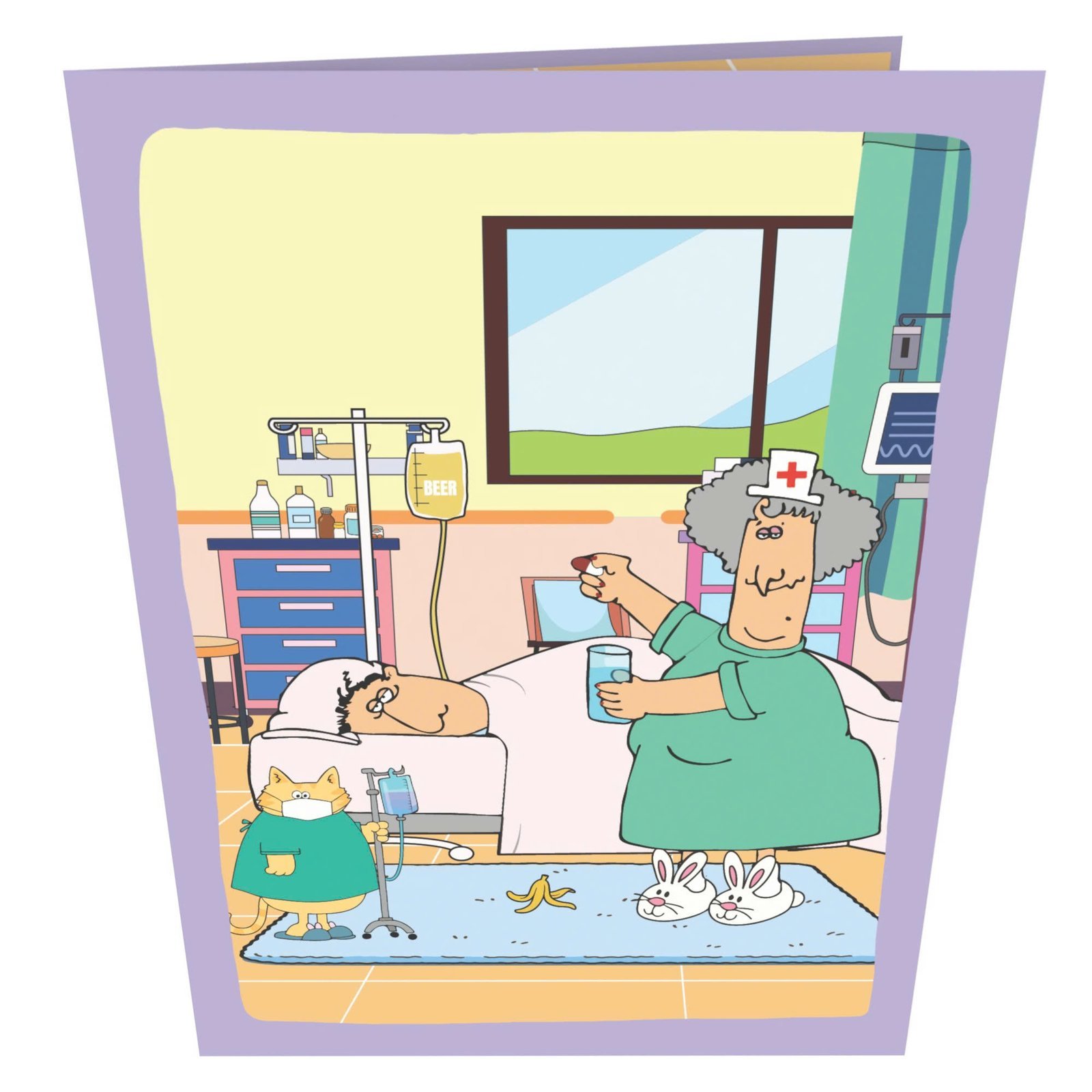 sick patient 3d pop up card (4) Sick Patient 3D Pop Up Card