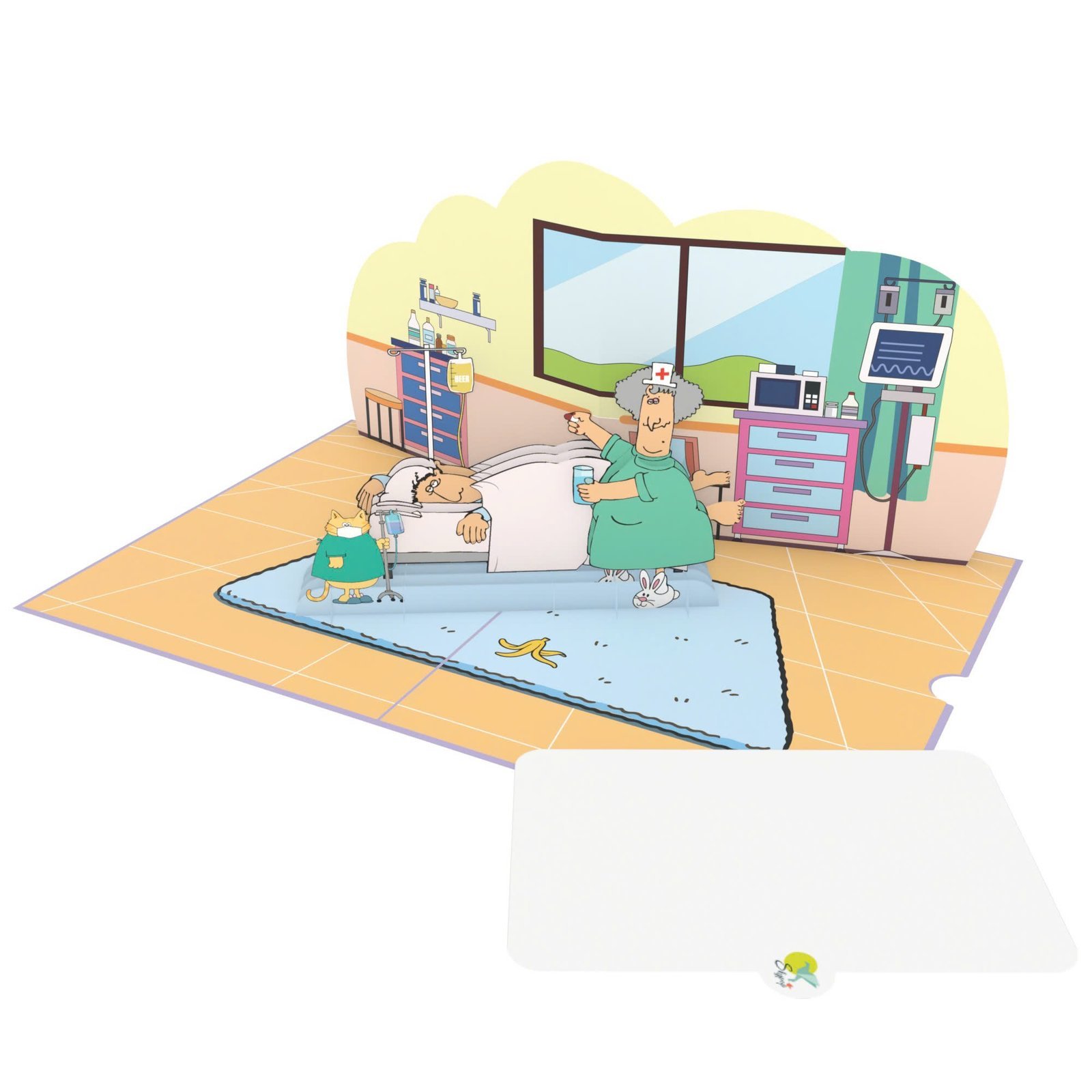 Sick Patient 3D Pop Up Card Sick Patient 3D Pop Up Card