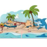 Sun Bath Couple 3D Pop Up Card