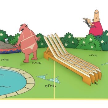 Thong Burn Man 3D Pop Up Card