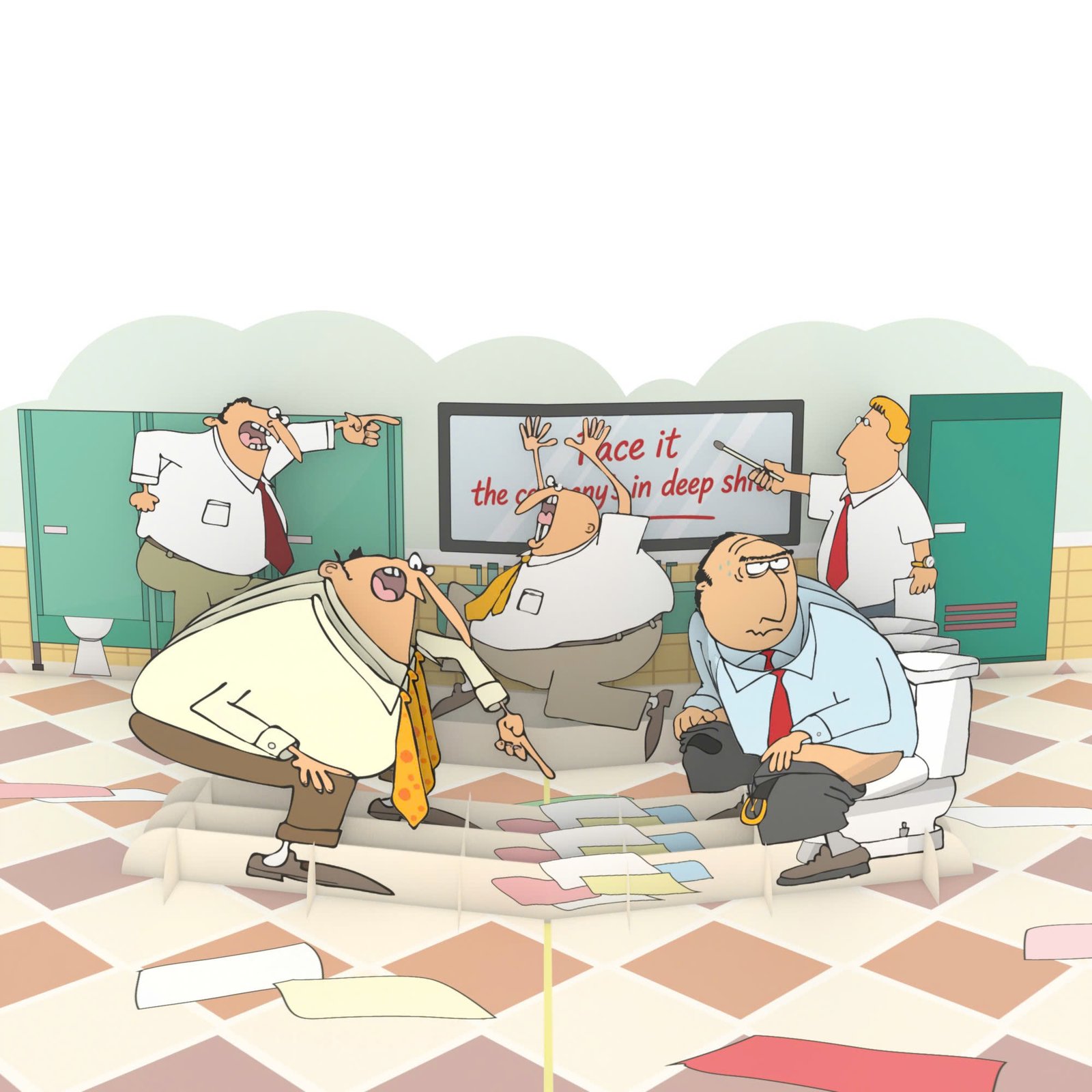 Toilet Man 3D Pop Up Card Toilet Man 3D Pop Up Card