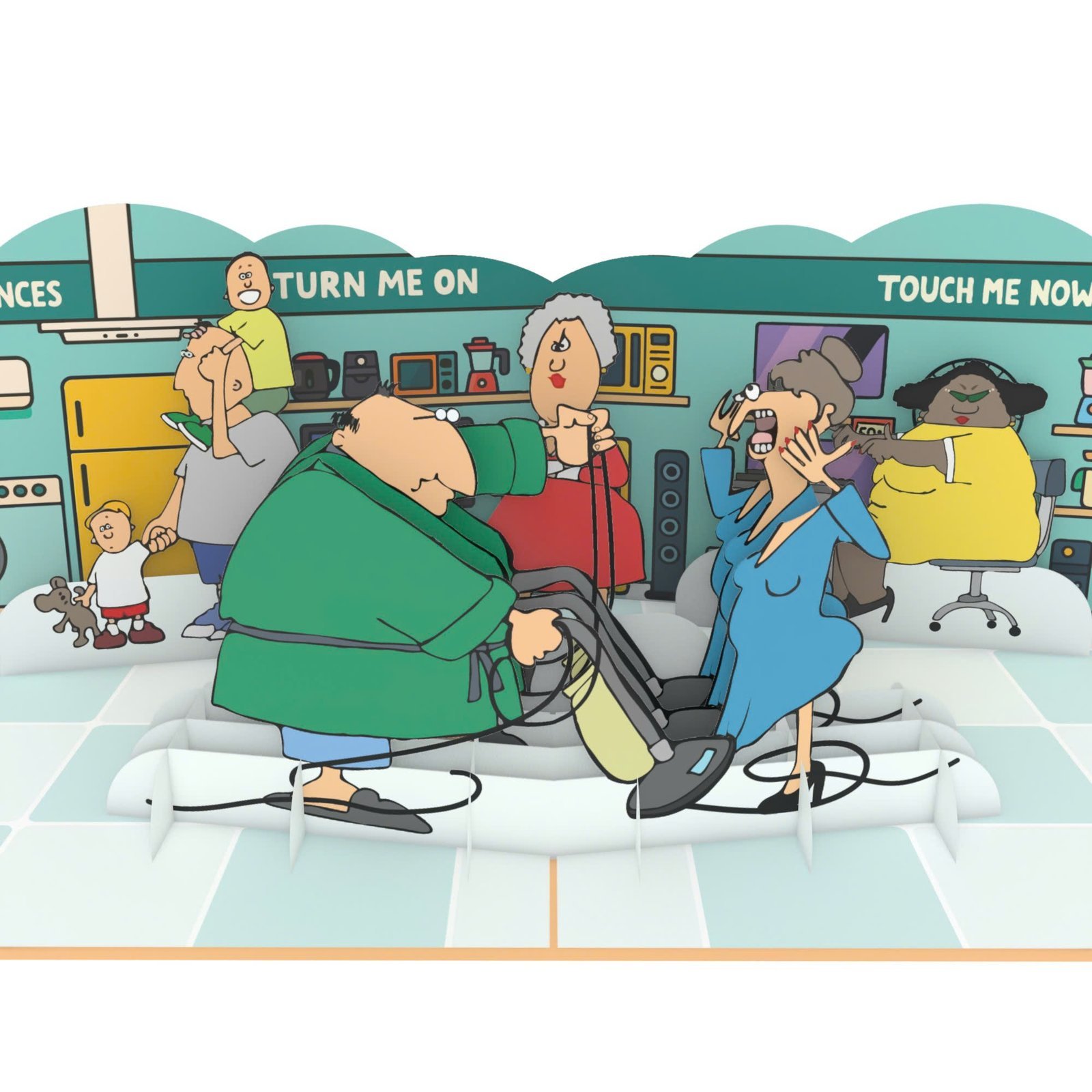 vacuum man 3d pop up card (3) Vacuum Man 3D Pop Up Card