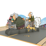 Walker Racers 3D Pop Up Card