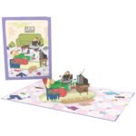 Watching TV Man 3D Pop Up Card