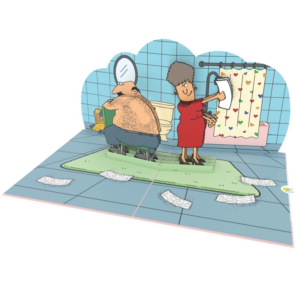 Wax The Back 3D Pop Up Card