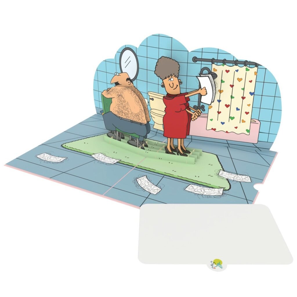 Wax The Back 3D Pop Up Card