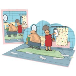 Wax The Back 3D Pop Up Card