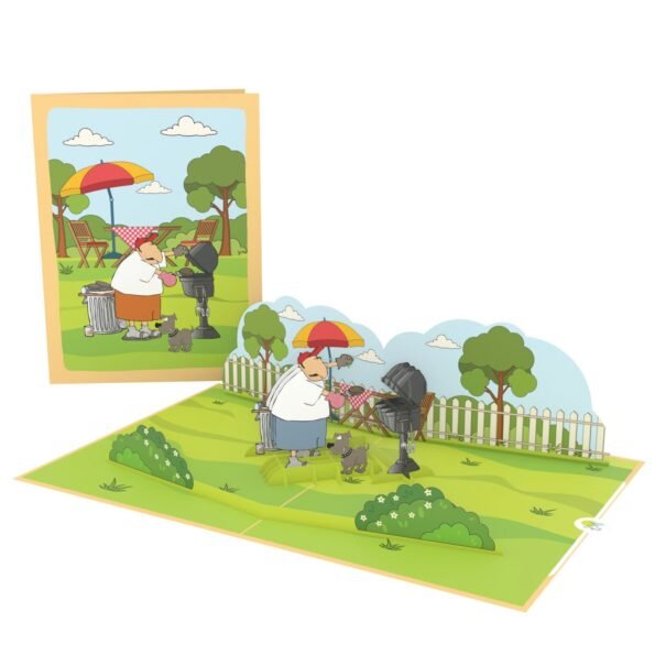 BBQ Man 3D Pop Up Card