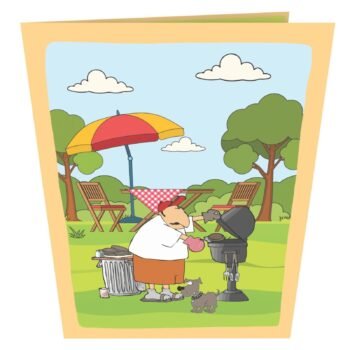 BBQ Man 3D Pop Up Card