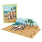 Biker Race 3D Pop Up Card