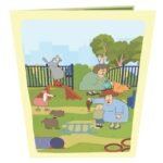 Feeding Dog 3D Pop Up Card