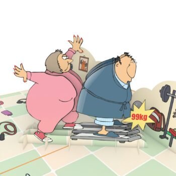 Scaling Man 3D Pop Up Card