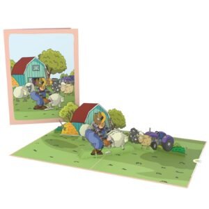 Sheep Man 3D Pop Up Card
